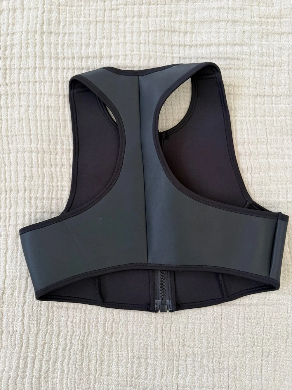 SKIMS Black Front-Zip Neoprene Swim Vest